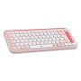 Logitech POP Icon Keys toetsenbord Universeel Bluetooth QWERTY US International Roze, Wit (920-013073) thumbnail