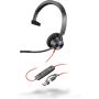 POLY Blackwire 3310 Monaural USB-C Headset + USB-C/A adapter (8X215AA) thumbnail