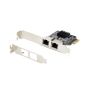 StarTech.com 2-Port Gigabit PCIe Ethernet Adapter Kaart, 1Gbps PCIe Netwerkkaart, 10/100/1000Mbps PCI Express NIC, Dual Realtek RTL8111H, Windows en Linux, TAA (ST1000SPEXD4T) thumbnail