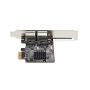 StarTech.com 2-Port Gigabit PCIe Ethernet Adapter Kaart, 1Gbps PCIe Netwerkkaart, 10/100/1000Mbps PCI Express NIC, Dual Realtek RTL8111H, Windows en Linux, TAA (ST1000SPEXD4T) thumbnail