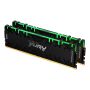 Kingston Technology FURY Renegade RGB geheugenmodule 64 GB 2 x 32 GB DDR4 3200 MHz (KF432C16RBAK2/64) thumbnail