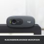 Logitech C270 webcam 1,2 MP 1280 x 960 Pixels USB Zwart (960-001381) thumbnail