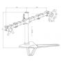 iiyama DS1002D-B1 flat panel bureau steun 76,2 cm (30") Zwart (DS1002D-B1) thumbnail