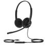Yealink UH34 Lite Dual Teams Headset Bedraad Hoofdband Kantoor/callcenter USB Type-A Zwart (1308160) thumbnail