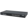 Intellinet 16-poorts Gigabit Ethernet PoE+ netwerk switch, 16x PoE-poorten, IEEE 802.3at/af (PoE+/PoE), endspan, rackmontage, 3 jaar garantie (560993) thumbnail