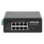 Intellinet 8-poorts industriële Gigabit PoE+ netwerk switch met PoE passthrough, 1x 95 W PD-ingang + 7x PSE-uitgang, 120 W budget, DIN-rail montage, robuuste metalen behuizing, 3 jaar garantie (561624) thumbnail
