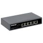 Intellinet 5-poorts Gigabit netwerk switch met PoE passthrough, 1x 95 W PD-ingang (802.3bt), 4x PSE PoE-uitgang, IEEE 802.3at/af conform, desktopof wandmontage, 3 jaar garantie (561808) thumbnail
