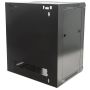 Intellinet 19" netwerkkast wandmontage (standaard), 9U, 450 mm diep, zwart, bouwpakket (flatpack), max. 60 kg, bruikbare diepte 270–350 mm, metalen & glazen deur, afneembare zijpanelen, montagemateriaal niet inbegrepen (711777) thumbnail