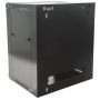Intellinet 19" netwerkkast wandmontage (standaard), 9U, 450 mm diep, zwart, bouwpakket (flatpack), max. 60 kg, bruikbare diepte 270–350 mm, metalen & glazen deur, afneembare zijpanelen, montagemateriaal niet inbegrepen (711777) thumbnail