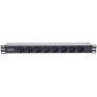 Intellinet Energiedistributie-eenheden (PDU) 19" 1U, 8-voudig EU, alleen LED-indicator, geen overspanningsbeveiliging, EU CEE 7/3, netsnoer 1,8 m, 3 jaar garantie (714037) thumbnail