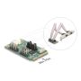 Delock Mini PCIe naar 2x Serieel RS-232 Adapter met 5V/12V Voeding (95276) thumbnail