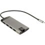 Inter-Tech GDC-802 USB 3.2 Gen 1 (3.1 Gen 1) Type-C 1000 Mbit/s Grijs (88885551) thumbnail
