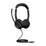 Jabra Evolve2 50 Headset Bedraad Hoofdband Kantoor/callcenter USB Type-A Zwart (25089-999-999) thumbnail