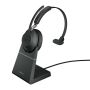 Jabra Evolve2 65, MS Mono Headset Draadloos Hoofdband Kantoor/callcenter USB Type-A Bluetooth Zwart (26599-899-989) thumbnail