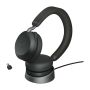 Jabra Evolve2 75 Headset Bedraad en draadloos Hoofdband Oproepen/muziek USB Type-C Bluetooth Oplaadhouder Zwart (27599-989-889) thumbnail