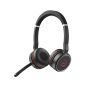 Jabra Evolve 75 Headset Bedraad en draadloos Hoofdband Kantoor/callcenter Micro-USB Bluetooth Zwart, Rood (7599-838-109) thumbnail