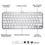 Logitech MX Keys Mini For Mac Minimalist Wireless Illuminated Keyboard toetsenbord Kantoor Bluetooth QWERTY Engels Wit (920-010526) thumbnail