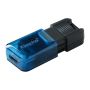 Kingston Technology DataTraveler 80 USB flash drive 256 GB USB Type-C 3.2 Gen 1 (3.1 Gen 1) Zwart, Blauw (DT80M/256GB) thumbnail