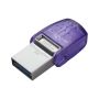 Kingston Technology DataTraveler microDuo 3C USB flash drive 128 GB USB Type-A / USB Type-C 3.2 Gen 1 (3.1 Gen 1) Roestvrijstaal, Paars (DTDUO3CG3/128GB) thumbnail