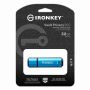 Kingston Technology IronKey VP50 USB flash drive 32 GB USB Type-C 3.2 Gen 1 (3.1 Gen 1) Zwart, Blauw (IKVP50C/32GB) thumbnail