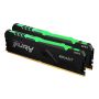 Kingston Technology FURY Beast RGB geheugenmodule 32 GB 2 x 16 GB DDR4 3000 MHz (KF430C16BBAK2/32) thumbnail