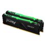 Kingston Technology FURY Beast RGB geheugenmodule 32 GB 2 x 16 GB DDR4 288-pin DIMM thumbnail