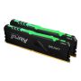 Kingston Technology FURY Beast RGB geheugenmodule 16 GB 2 x 8 GB DDR4 3200 MHz (KF432C16BBAK2/16) thumbnail