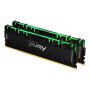 Kingston Technology FURY Renegade RGB geheugenmodule 16 GB 2 x 8 GB DDR4 3200 MHz (KF432C16RBAK2/16) thumbnail