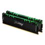 Kingston Technology FURY Renegade RGB geheugenmodule 16 GB 2 x 8 GB DDR4 3600 MHz (KF436C16RBAK2/16) thumbnail