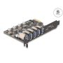 Delock USB 5 Gbps PCI Express x1 Kaart met 5 Externe Poorten (90346) thumbnail