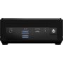 MSI Cubi N ADL S-078EU Intel® N N100 4 GB DDR4-SDRAM 128 GB SSD Windows 11 Pro Mini PC Zwart (CUBI N ADL S-078EU) thumbnail
