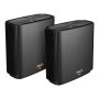 ASUS ZenWiFi AX (XT8) draadloze router Gigabit Ethernet Tri-band (2.4 GHz / 5 GHz / 5 GHz) Zwart (ZENWIFI XT8 BLACK 2PK) thumbnail