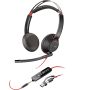 POLY Blackwire 5220 Stereo USB-C Headset + 3,5 mm plug + USB-C/A adapter (93S88AA) thumbnail