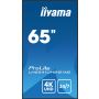 iiyama LH6541UHS-B1AG beeldkrant 163,8 cm (64.5") LCD 500 cd/m² 4K Ultra HD Zwart 24/7 (LH6541UHS-B1AG) thumbnail