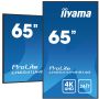 iiyama LH6541UHS-B1AG beeldkrant 163,8 cm (64.5") LCD 500 cd/m² 4K Ultra HD Zwart 24/7 (LH6541UHS-B1AG) thumbnail