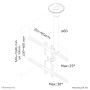 Neomounts monitor plafondsteun (FPMA-C400BLACK) thumbnail