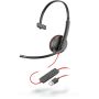 POLY Blackwire C3210 Headset Bedraad Hoofdband Kantoor/callcenter USB Type-A Zwart (209744-104) thumbnail