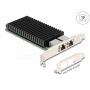 DELOCK PCI Express x8 Netzwerkkarte 10 Gigabit LAN 2 x RJ45 (88522) thumbnail
