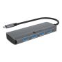 ICY BOX IB-DK4022a-CPD Bedraad USB 3.2 Gen 1 (3.1 Gen 1) Type-C Aluminium, Zilver (IB-DK4022A-CPD) thumbnail