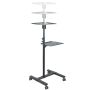 StarTech.com Beamertafel - Stevige Verrijdbare Laptop en Projectietafel (2x 10kg/schap) - Presentatiewagen/Computer Trolley/AV Projector Stand - In Hoogte Verstelbaar / Zwenkwielen met Rem (ADJPROJCART) thumbnail