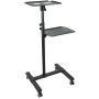 StarTech.com Beamertafel - Stevige Verrijdbare Laptop en Projectietafel (2x 10kg/schap) - Presentatiewagen/Computer Trolley/AV Projector Stand - In Hoogte Verstelbaar / Zwenkwielen met Rem (ADJPROJCART) thumbnail