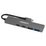 Origin Storage Origin 4 Ports - 2 USB3.2 & 2 Type C Gen1 Hub Bedraad USB 3.2 Gen 1 (3.1 Gen 1) Type-A + Type-C Grijs (OS-HUB-USB3/C) thumbnail