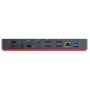 Lenovo 40AN0135EU notebook dock & poortreplicator Bedraad Thunderbolt 3 Zwart, Rood (40AN0135EU) thumbnail