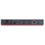 Lenovo 40AN0135EU laptop dock & poortreplicator Bedraad Thunderbolt 3 Zwart, Rood (40AN0135EU) thumbnail