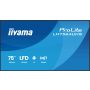 iiyama LH7564UHS-B1AG beeldkrant Digitale signage flatscreen 190,5 cm (75") Wifi 500 cd/m² 4K Ultra HD Zwart Android 24/7 (LH7564UHS-B1AG) thumbnail