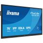 iiyama TE7513A-B1AG beeldkrant Interactief flatscreen 190,5 cm (75") Wifi 500 cd/m² 4K Ultra HD Zwart Touchscreen Type processor Android 18/7 (TE7513A-B1AG) thumbnail