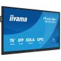 iiyama TE7513A-B1AG beeldkrant Interactief flatscreen 190,5 cm (75") Wifi 500 cd/m² 4K Ultra HD Zwart Touchscreen Type processor Android 18/7 (TE7513A-B1AG) thumbnail