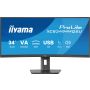 iiyama ProLite XCB3494WQSU-B1 computer monitor 86,4 cm (34") 3440 x 1440 Pixels UltraWide Quad HD LED Zwart (XCB3494WQSU-B1) thumbnail