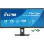 iiyama ProLite XCB3494WQSU-B1 computer monitor 86,4 cm (34") 3440 x 1440 Pixels UltraWide Quad HD LED Zwart (XCB3494WQSU-B1) thumbnail