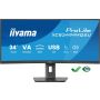 iiyama ProLite XCB3494WQSU-B1 computer monitor 86,4 cm (34") 3440 x 1440 Pixels UltraWide Quad HD LED Zwart (XCB3494WQSU-B1) thumbnail